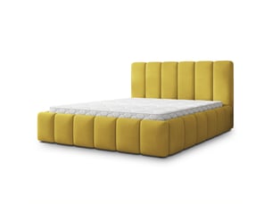 Lit coffre 180x200 cm <strong>MASSENO</strong>  <strong></strong> coloris jaune