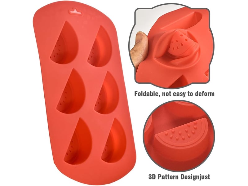  Moule en silicone pastèque 3d – 4 paquets de 6 cavités ustensiles de cuisson antiadhésifs qualité alimentaire  - Conforama B
