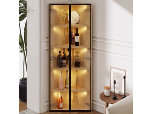 Vitrine coloris naturel  <strong>OOIILLEE</strong> <strong>Luxe haut de gamme</strong> - 62 cmx160 cm