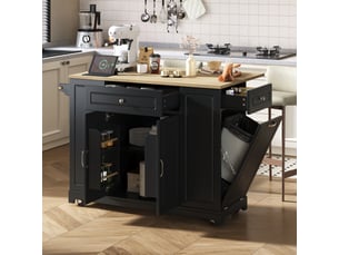 Desserte 3 portes 2 tiroirs coloris noir mdf