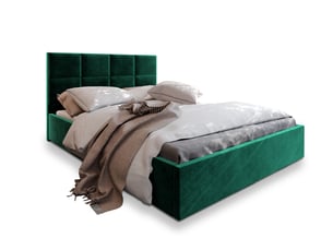 Lit coffre 140x200 cm <strong>MASSENO</strong>  <strong></strong> coloris vert