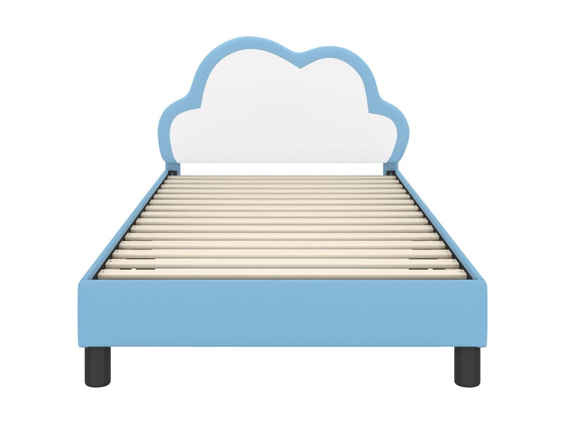  Cadre de lit pour enfants - lit jeune avec tête de lit bleu 80 x 200 cm pu  - Conforama E