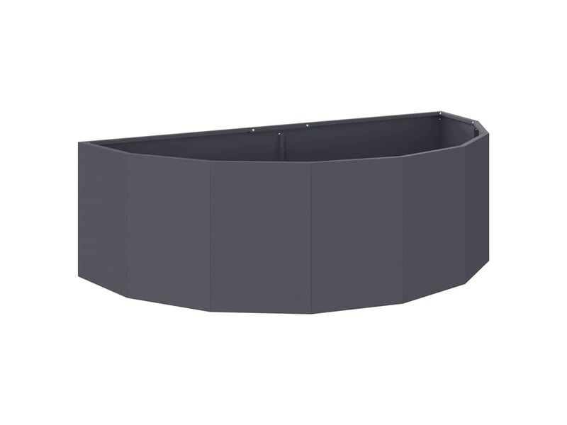  Jardinière - bac à fleurs anthracite 120 x 60 x 35 cm acier  - Conforama A
