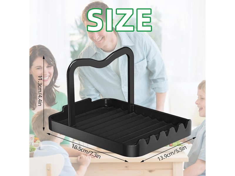  Support de couvercle de casserole repose cuillere cuisine plateau d'égouttement pour ustensiles de cuisine, couvercle de casserole et cuillère  - Conforama B