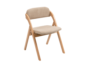 Lot de 2 chaises de salle à manger pliantes,avec coussins,bois,kaki