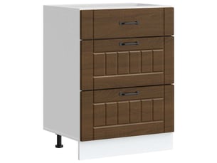 Meuble de rangement, armoire de cuisine lucca chêne marron bois ingénierie shl8046