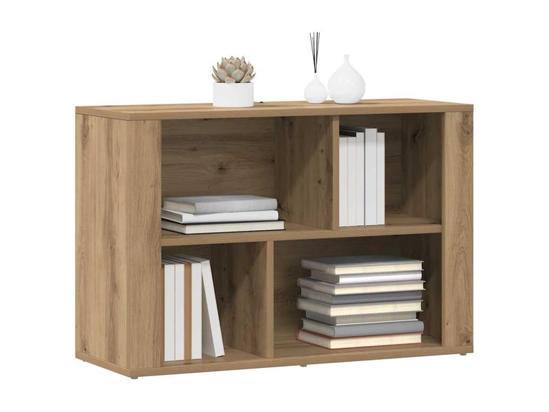  Buffet - bahut - meuble de rangement chêne artisanal 80 x 30 x 53 cm bois d'ingénierie  - Conforama C