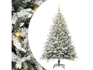 Sapin de noël, arbre de noël artificiel pré-éclairé avec ensemble de boules shl2972
