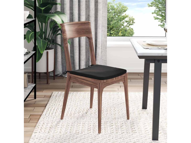 Lot de 4 coussins de siège, coussins décoratifs velours noir 40 x 40 x 3 cm cf60041 - Conforama D