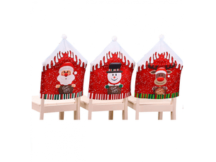 Housses de chaises de noël, décorations de noël, chapeaux, bonhomme de neige, accessoires de père noël pour restaurants, banquets, fêtes, anniversair, multicolore