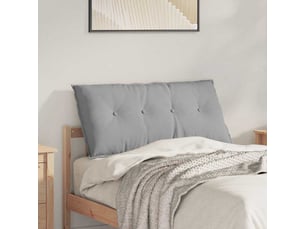Coussin de dos, coussin de dossier gris nuage 100 x 19 x 50 cm tissu cf54734