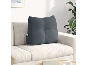Coussin de dos, coussin de dossier gris foncé 60 x 24 x 50 cm velours cf54727