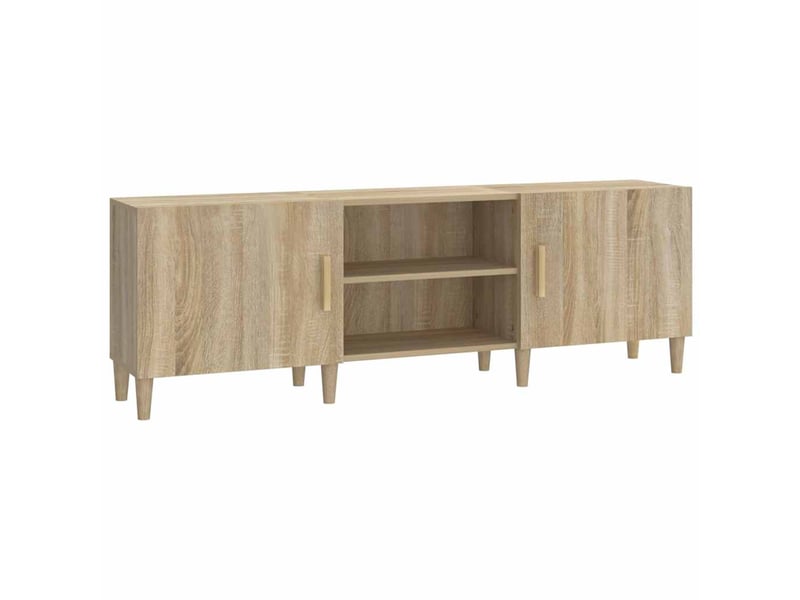  Meuble tv - banc tv - meuble de rangement chêne sonoma 150x30x50 cm bois d'ingénierie  - Conforama A