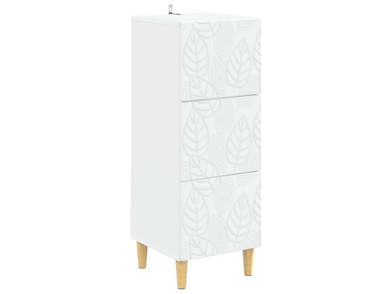 Armoire de rangement bureau, armoire à tiroirs 33 x 34.5 x 90 cm bois d'ingénierie blanc - Conforama A