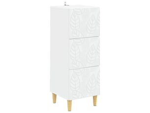 Armoire de rangement bureau, armoire à tiroirs 33 x 34.5 x 90 cm bois d'ingénierie blanc