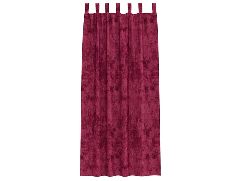  Lot de 2 rideaux en velours, rideaux de fenêtre rouge bordeaux 245 x 140 cm velours cf44249  - Conforama D