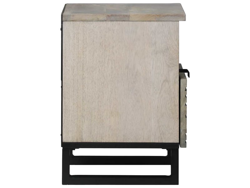 Table de chevet - cabinet de chevet - table de nuit 2 pc blanc 40 x 33 x 46 cm bois d'ingénierie  - Conforama D