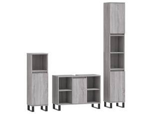 Ensemble de meubles de salle de bain 3 pcs sonoma gris cf63818
