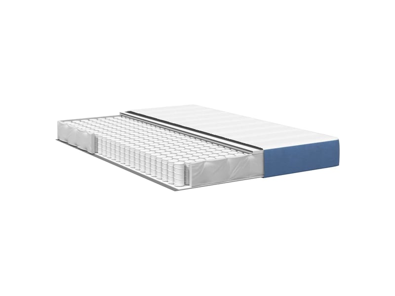 Lit double- lit adulte - matelas de lit avec matelas bleu 140 x 190 cm tissu - Conforama C