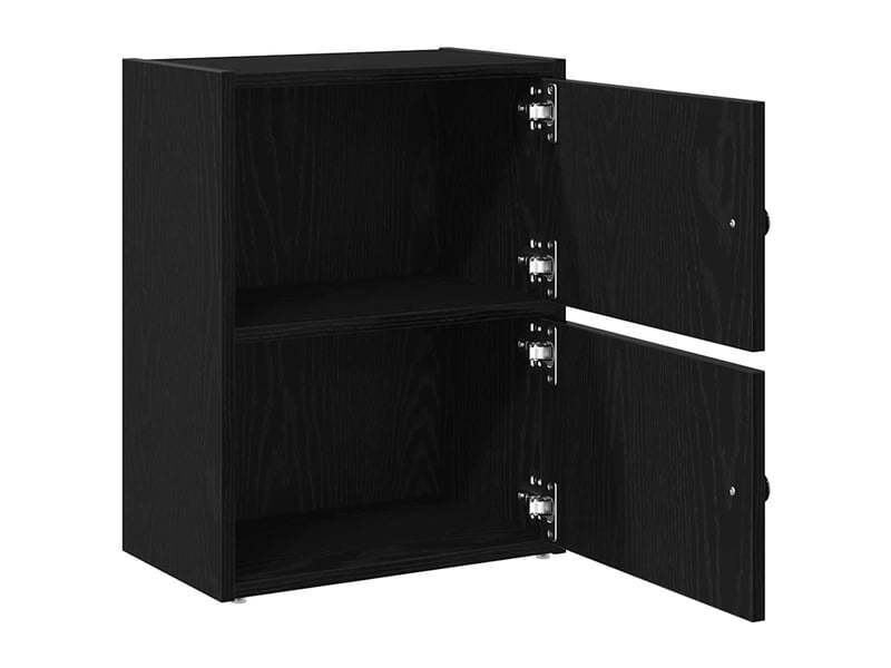  Bibliothèque, meuble de rangement salon chêne noir 40x24x52 cm bois d'ingénierie  - Conforama E