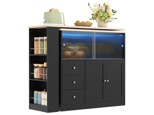 Bar coloris noir HAVRYA  - 172 cm