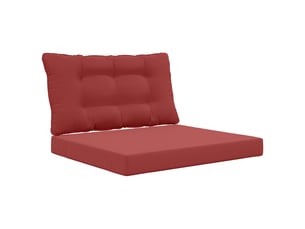 Coussin de canapé d'extérieur, coussin de chaise polyester bordeaux 80 x 68,5 cm cf54051