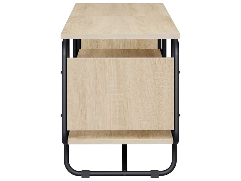  Meuble tv, banc tv 140x36x45 cm chêne sonoma bois d'ingénierie  - Conforama D