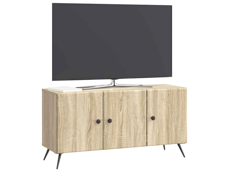  Meuble tv - banc tv - meuble de rangement chêne sonoma 99 x 34,5 x 50 cm bois d'ingénierie  - Conforama C