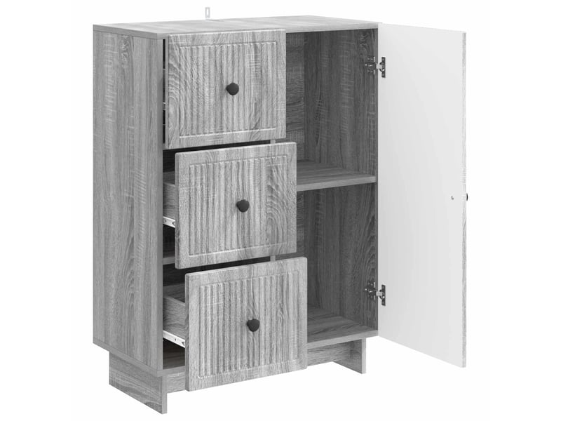  Buffet - bahut - meuble de rangement sonoma gris 66 x 34,5 x 90 cm bois d'ingénierie  - Conforama E