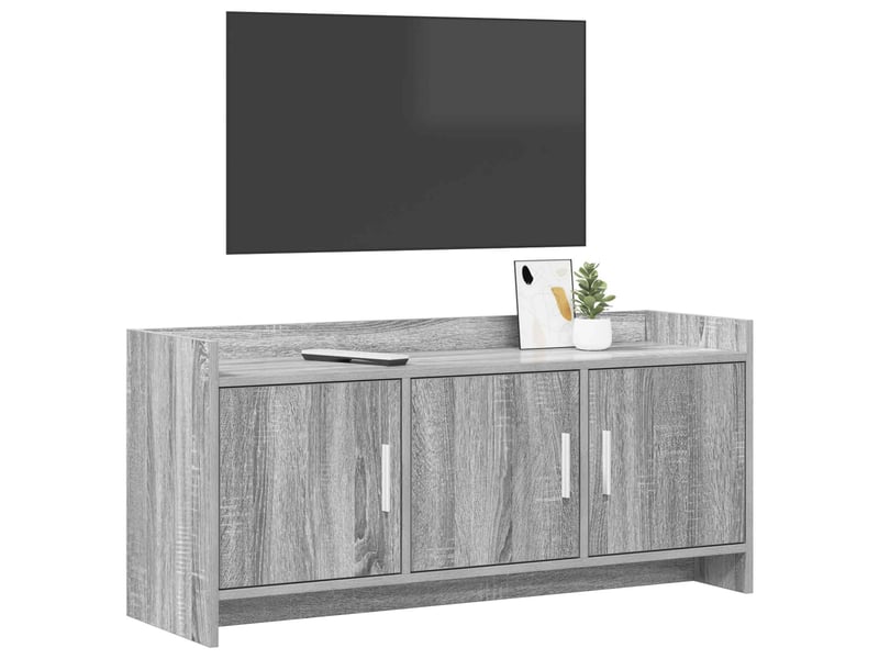  Meuble tv - banc tv - meuble de rangement 102 x 33 x 47 cm sonoma gris bois d'ingénierie  - Conforama C