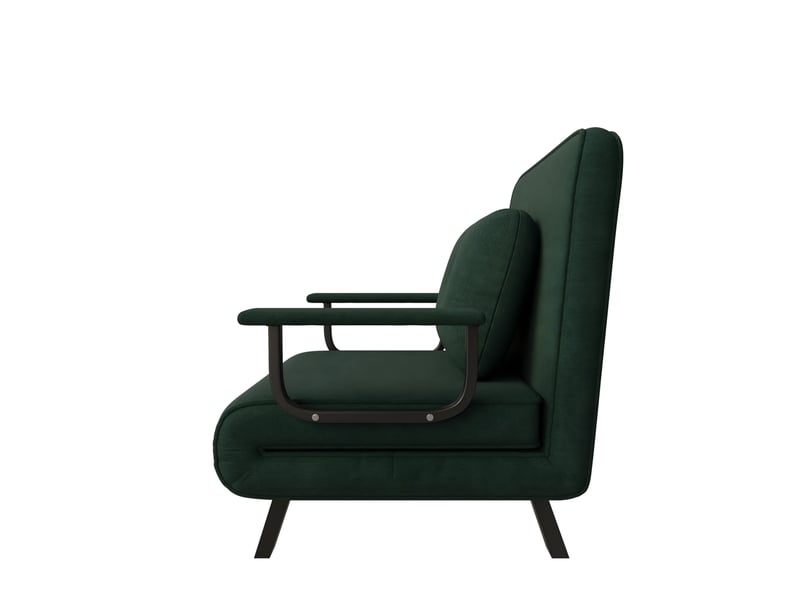  Fauteuil relax inclinable 5 positions en chenille vert foncé  - Conforama E