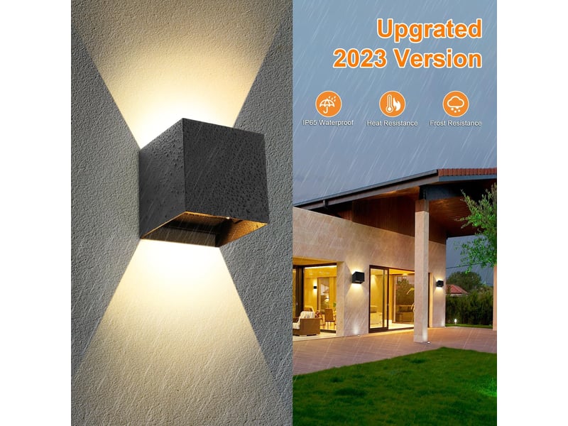  Applique murale interieurexterieur 4 pack  avec angle de faisceau réglable 6w  - Conforama D