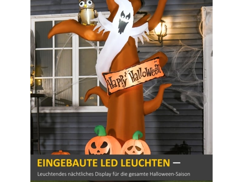  Décoration halloween autogonflante avec led, 156 x 107 x 274 cm, soufflerie et kit de fixation inclus  - Conforama B