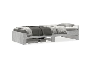 Lit simple 100x200 cm    coloris gris