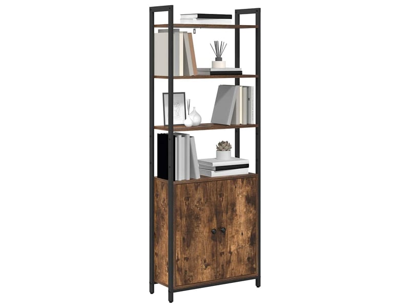  Bibliothèque 6 niveaux, armoire à livres 60 x 24 x 161 cm bois d'ingénierie shl2984  - Conforama C