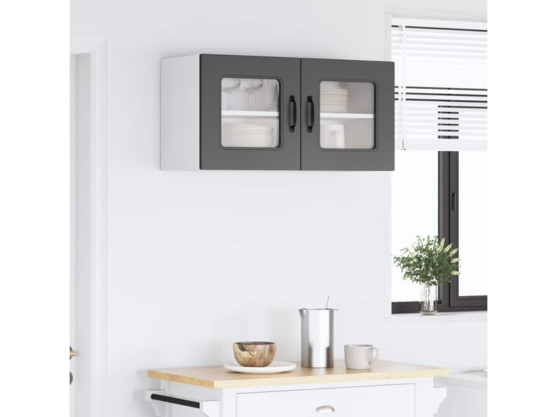  Meuble mural de cuisine | armoire de cuisine noir 80x31x40cm shl3031  - Conforama D