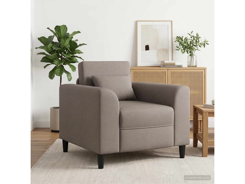 Vidaxl fauteuil taupe tissu - Conforama B