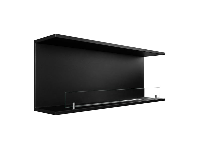  Trevi 120 - cheminée bioéthanol encastrable à trois faces 120x45x24,5 cm avec brûleur en acier de 1,25 l  - Conforama E