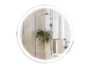 Miroir de salle de bain rond, éclairage led, fonction tactile, antibuée, 60 x 60 cm