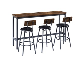 Ensemble table rectangulaire 3 chaise(s) 3 tabouret(s) inclu(s) <strong>ULEVR</strong> <strong></strong>