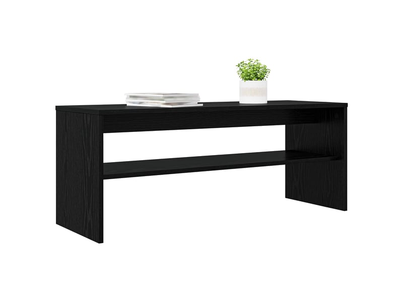 Meuble tv - banc tv - meuble de rangement 100 x 35 x 40 cm chêne noir bois d'ingénierie - Conforama C