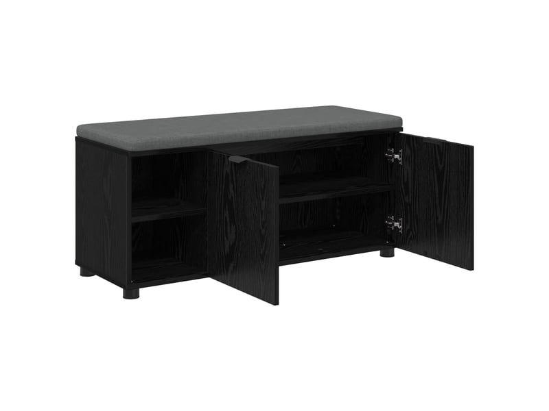  Banc d'entrée, banc interieur avec coussin chêne noir 100x38x46 cm shl89469  - Conforama E