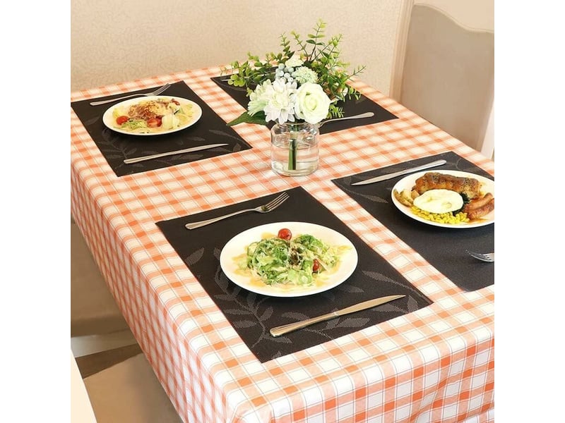  Lot de 8 sets de table vinyle résistant à la chaleur jusqu'à 80°c dimensions 45x30 cm faciles à nettoyer et à ranger  - Conforama B