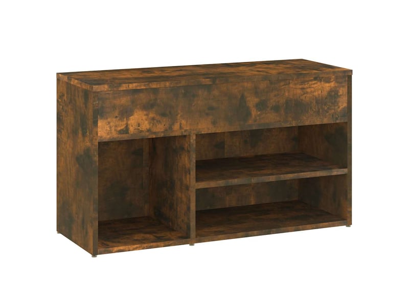  Banc à chaussures, meuble à chaussures chêne fumé 80x30x45 cm bois d'ingénierie  - Conforama D
