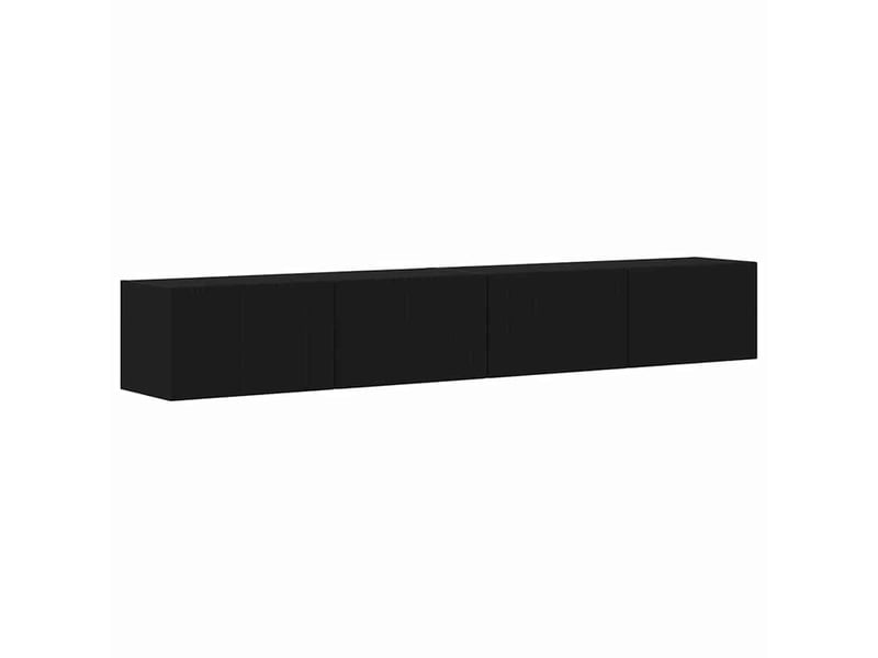  Meuble tv - banc tv - meuble de rangement mural 2 pcs noir bois d'ingénierie  - Conforama A