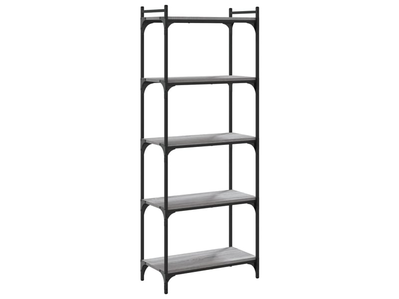  Bibliothèque à 5 niveaux, armoire à livres sonoma gris 60x30x154 cm  - Conforama A