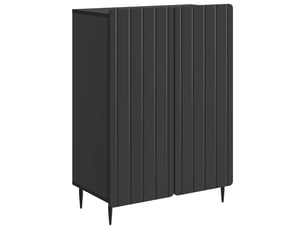 Buffet - bahut - meuble de rangement noir 66 x 34,5 x 92 cm bois d'ingénierie