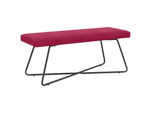 Banc, canapé 2 places bordeaux 110x40x45 cm velours