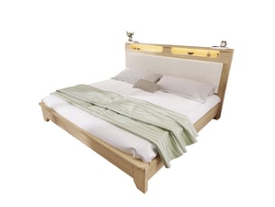 Lit 2 places 140x200 cm <strong></strong>  <strong></strong> coloris beige