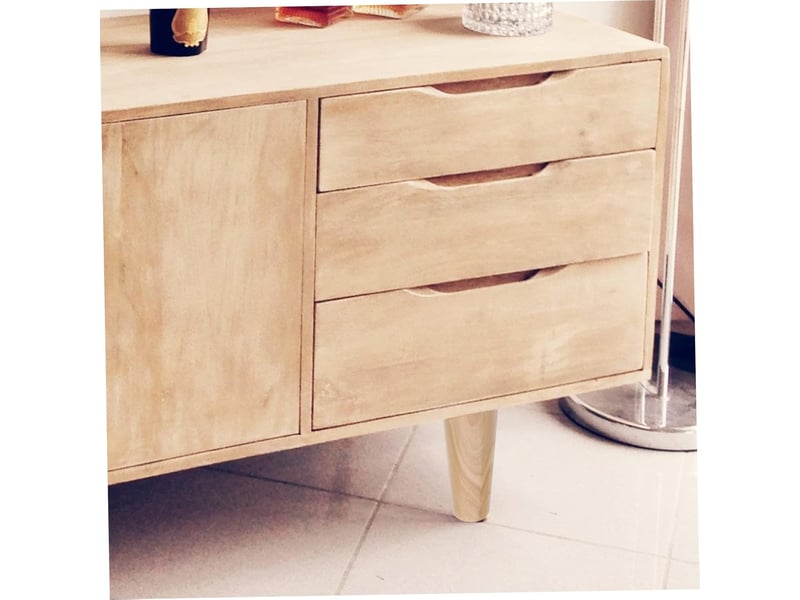  4pièces meubles pour remplacement de lit table et armoire design stable avec plaque de et patins antidérapants  - Conforama E